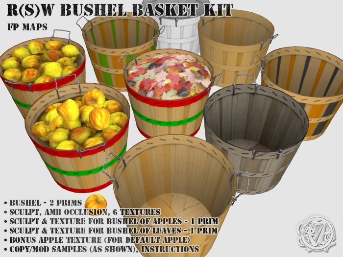 Second Life Marketplace R(S)W Bushel Basket Kit